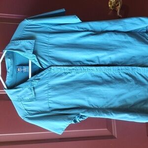 REI teal SS performance shirt 100 tactel nylon size XL secret pockets